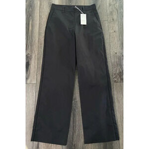 NWT COS Pants Straight Leg Open Stitch Sides Black Size 2 New